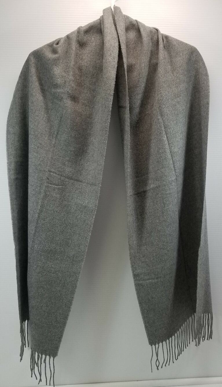 II) Lord & Taylor Women's Shawl Scarf Wrap Stole Fringed Tassels Gray Acrylic